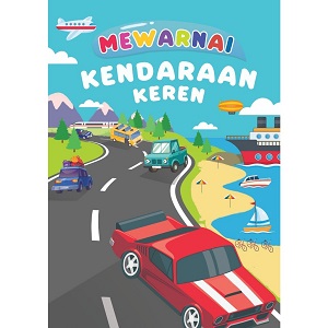 Buku Mewarnai Kendaraan Keren